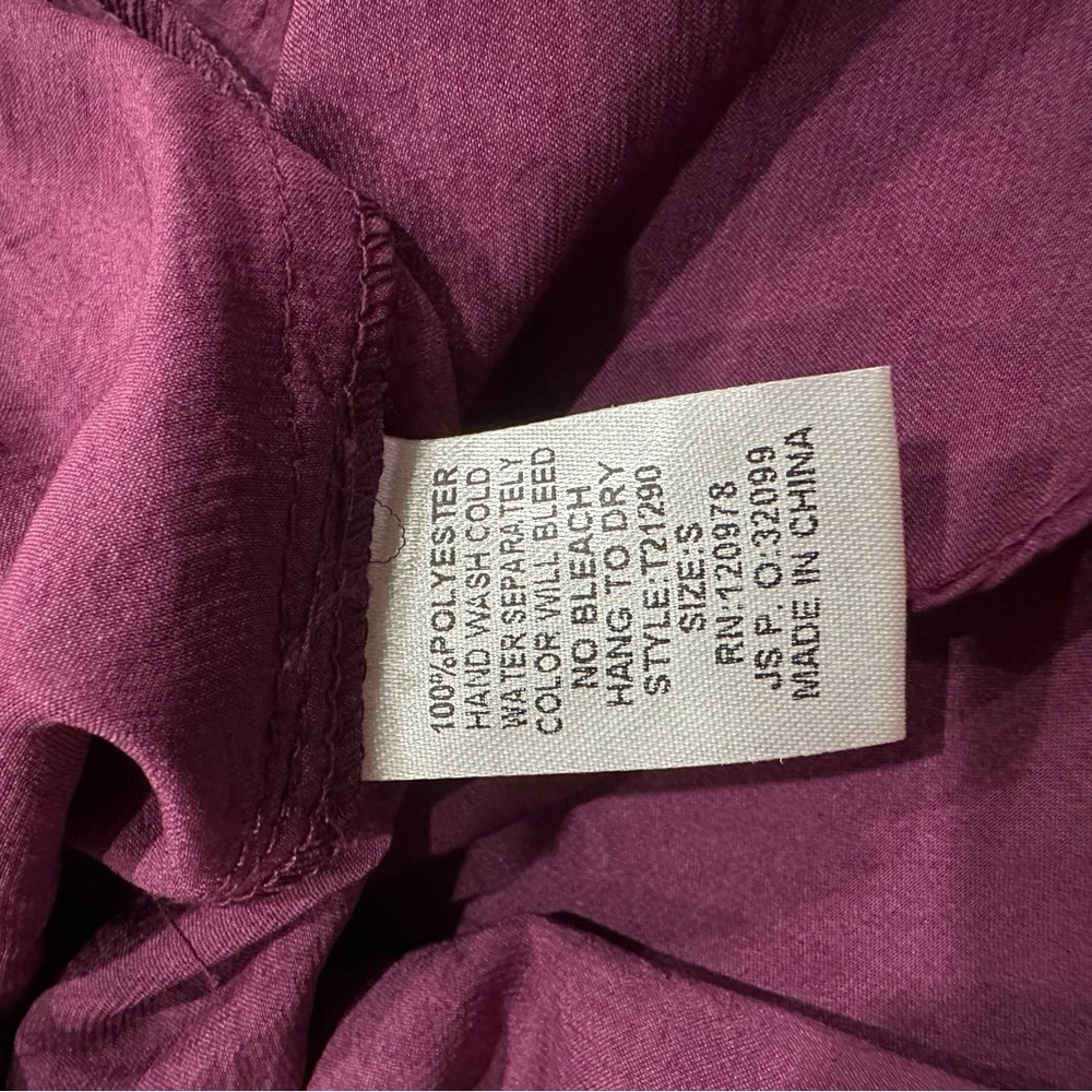Entro Deep Purple V-Neck Blouse - Picture 6 of 6